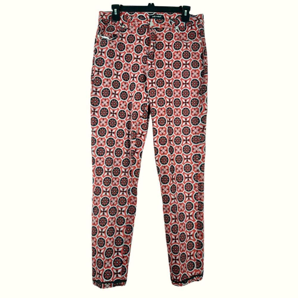 Simply Southern Women Red Floral Stretch Pants Skinny Size L